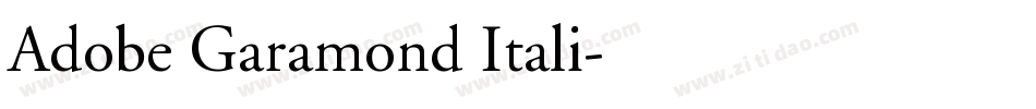 Adobe Garamond Itali字体转换